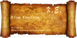 Klug Evelina névjegykártya